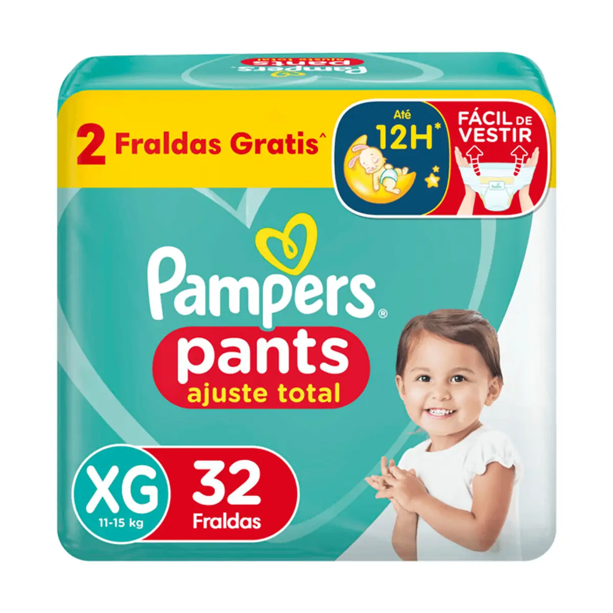 Imagem do produto FRALDA DESCARTAVEL PAMPERS PANTS MEGA TAMANHO XG COM 32 UNIDADES