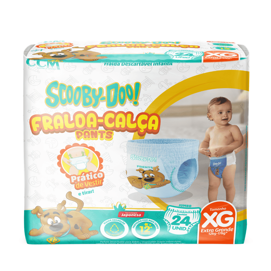 Imagem do produto FRALDA DESCARTAVEL SCOOBY DOO ROUPINHA JUMBO TAMANHO XG COM 24 UNIDADES