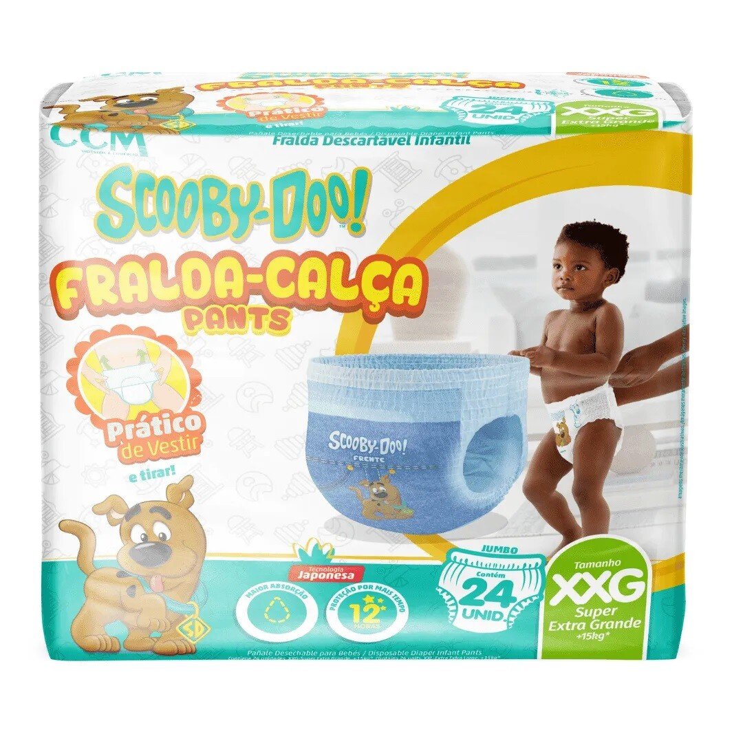 Imagem do produto FRALDA DESCARTAVEL SCOOBY DOO ROUPINHA JUMBO TAMANHO XXG COM 24 UNIDADES