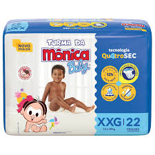 Imagem do produto FRALDA DESCARTAVEL TURMA DA MONICA ECONOMICA TAMANHO XXG COM 22 UNIDADES
