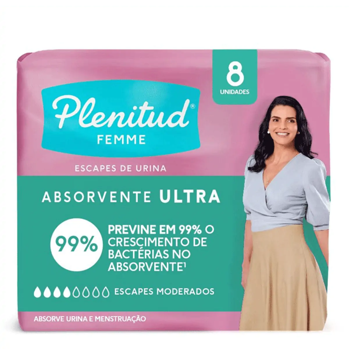 Imagem do produto FRALDA GERIATRICA PLENITUD FEMME ULTRA SEM ABAS COM 8 UNIDADES