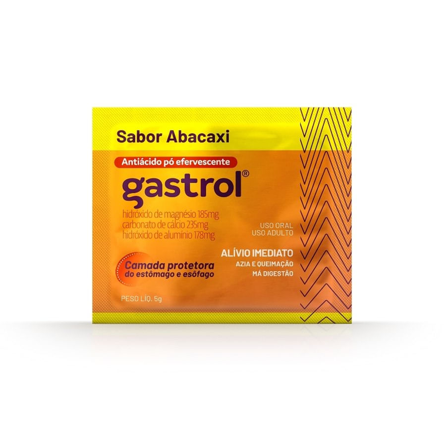 Imagem do produto GASTROL PO EFERVESCENTE SABOR ABACAXI CAIXA COM 25 ENVELOPES DE 5G