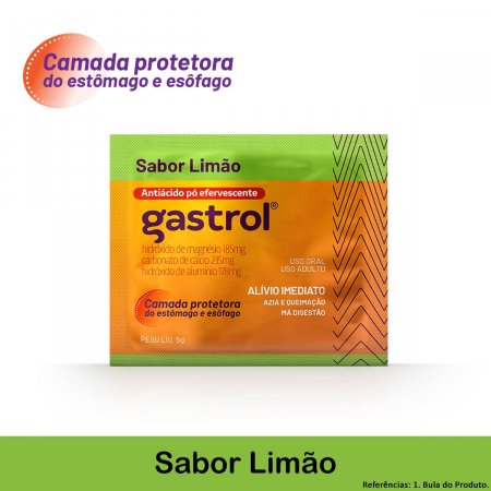 Imagem do produto GASTROL PO EFERVESCENTE SABOR LIMAO ENVELOPE