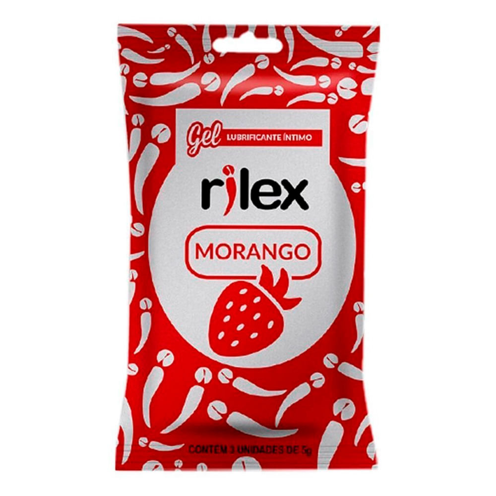 Imagem do produto GEL LUBRIFICANTE RILEX MORANGO COM 3 UNIDADES