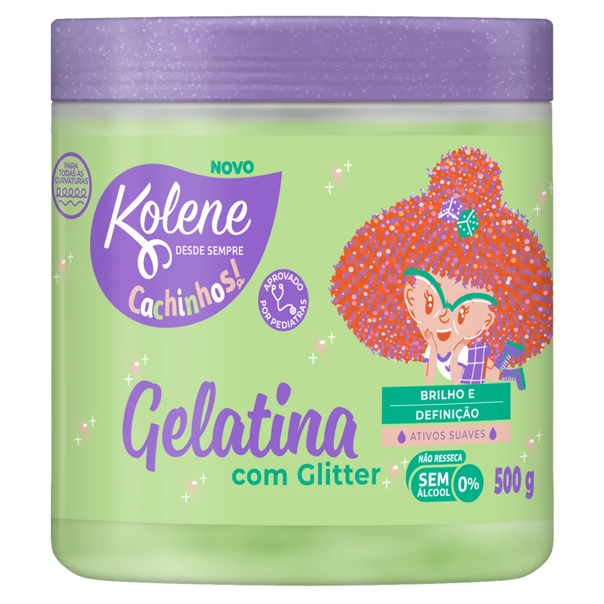 GELATINA CAPILAR KOLENE CACHINHOS COM GLITTER 500G
