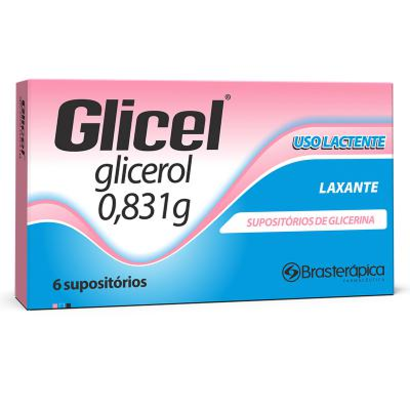 Imagem do produto GLICEL 1,667G CAIXA COM 6 SUPOSITORIOS PEDIATRICOS