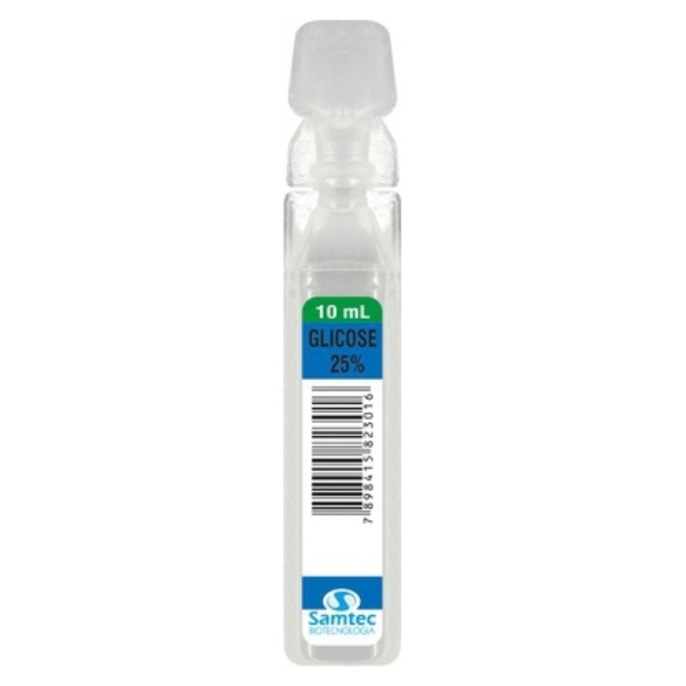 Imagem do produto GLICOSE 25% SAMTEC CAIXA COM 200 AMPOLAS DE 10ML