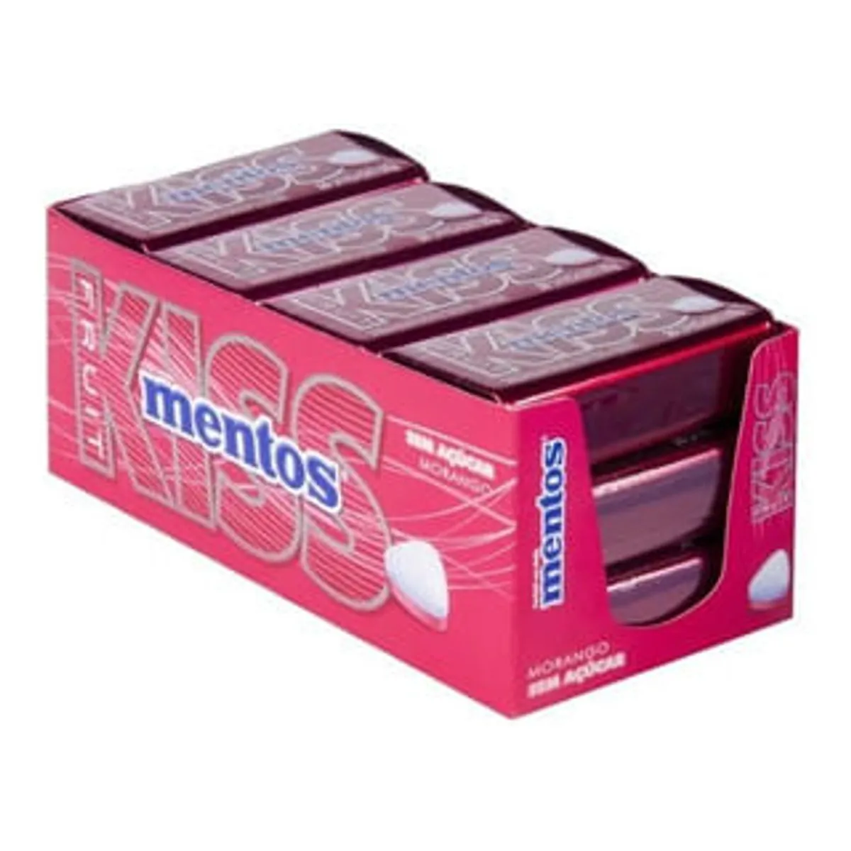 GOMA DE MASCAR MENTOS KISS FRUIT LATA 35G