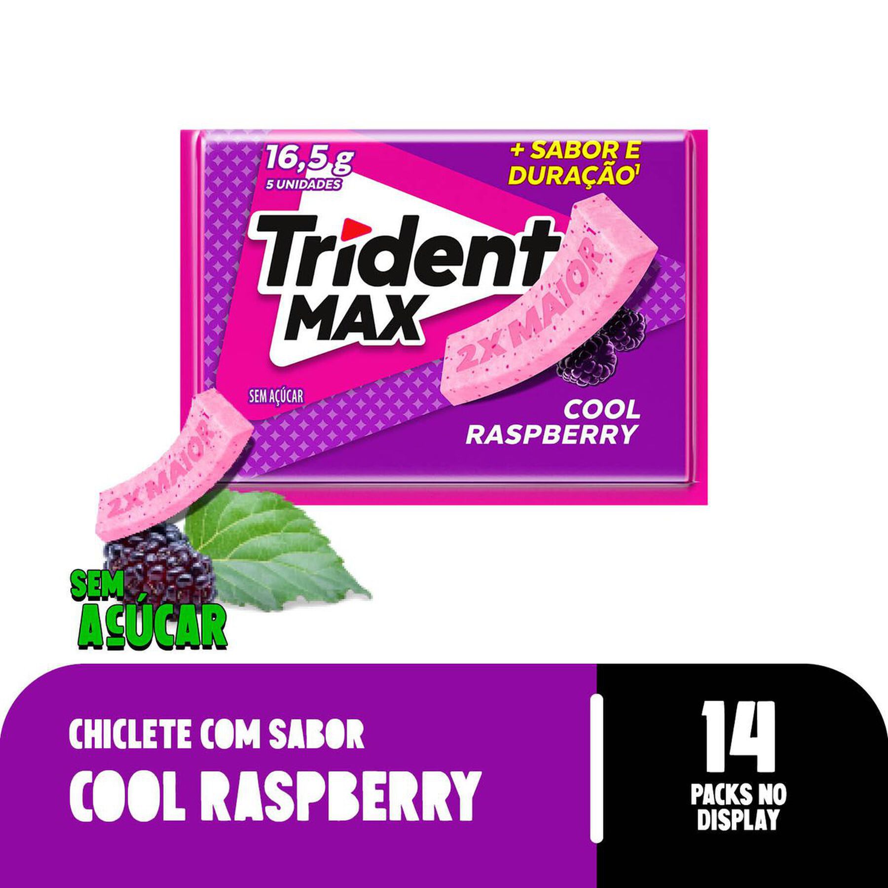 Imagem do produto GOMA DE MASCAR TRIDENT RASPBERRY 16.5G