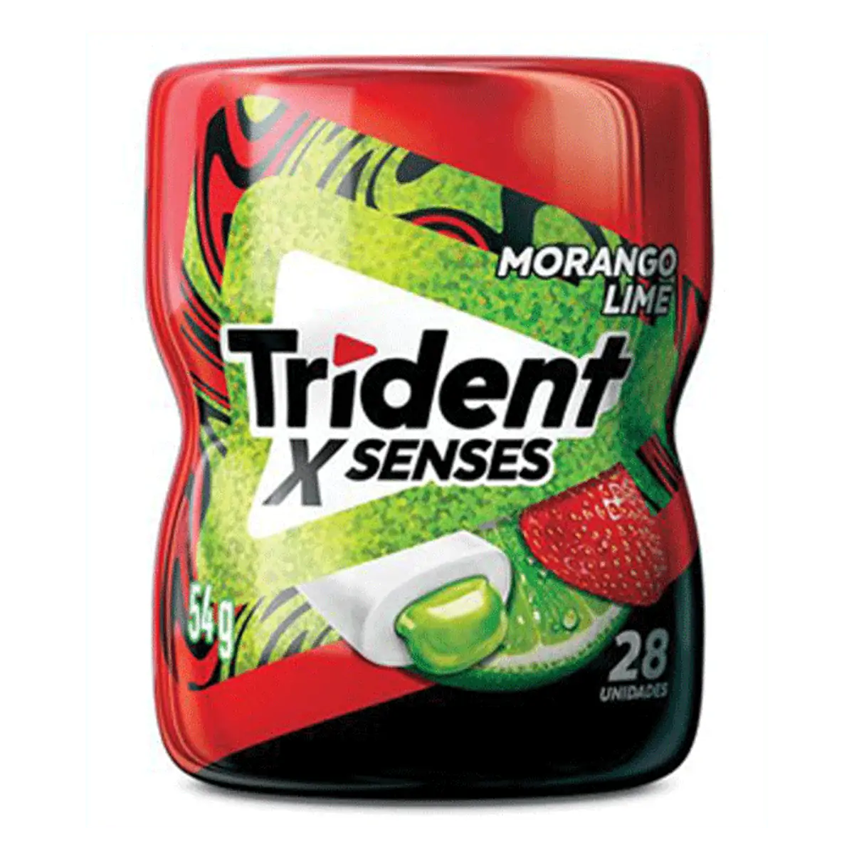 Thumbnail de GOMA DE MASCAR TRIDENT X SENSES MORANGO LIME MONDELEZ 54G