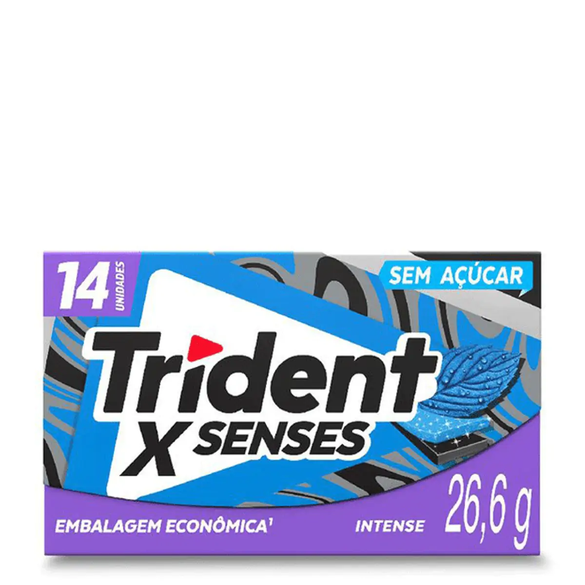 Imagem do produto GOMA DE MASCAR TRIDENT XSENSES INTENSE COM 14 UNIDADES 26.6G