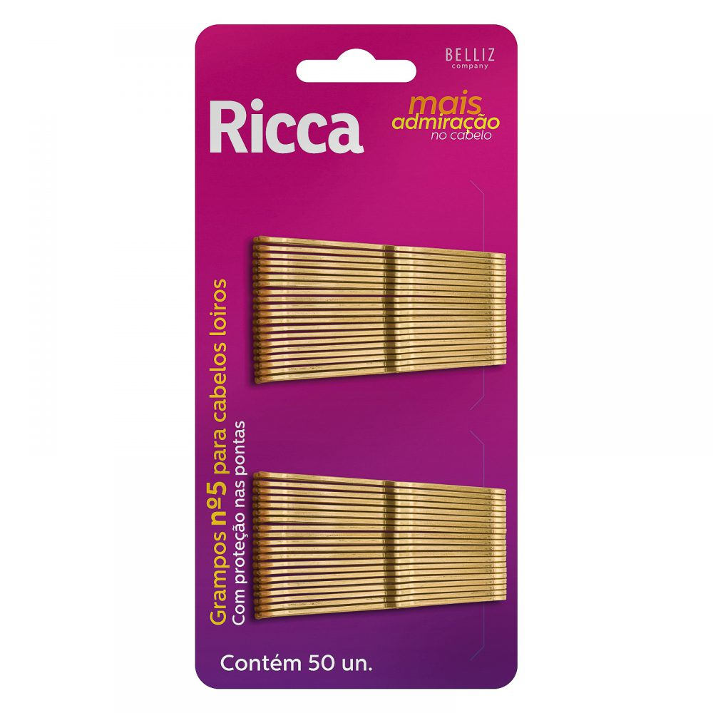 Imagem do produto GRAMPO PARA CABELO RICCA LOIRO N5