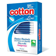 Imagem do produto HASTES FLEXIVEIS COTTON LINE PACOTE COM 75 UNIDADES