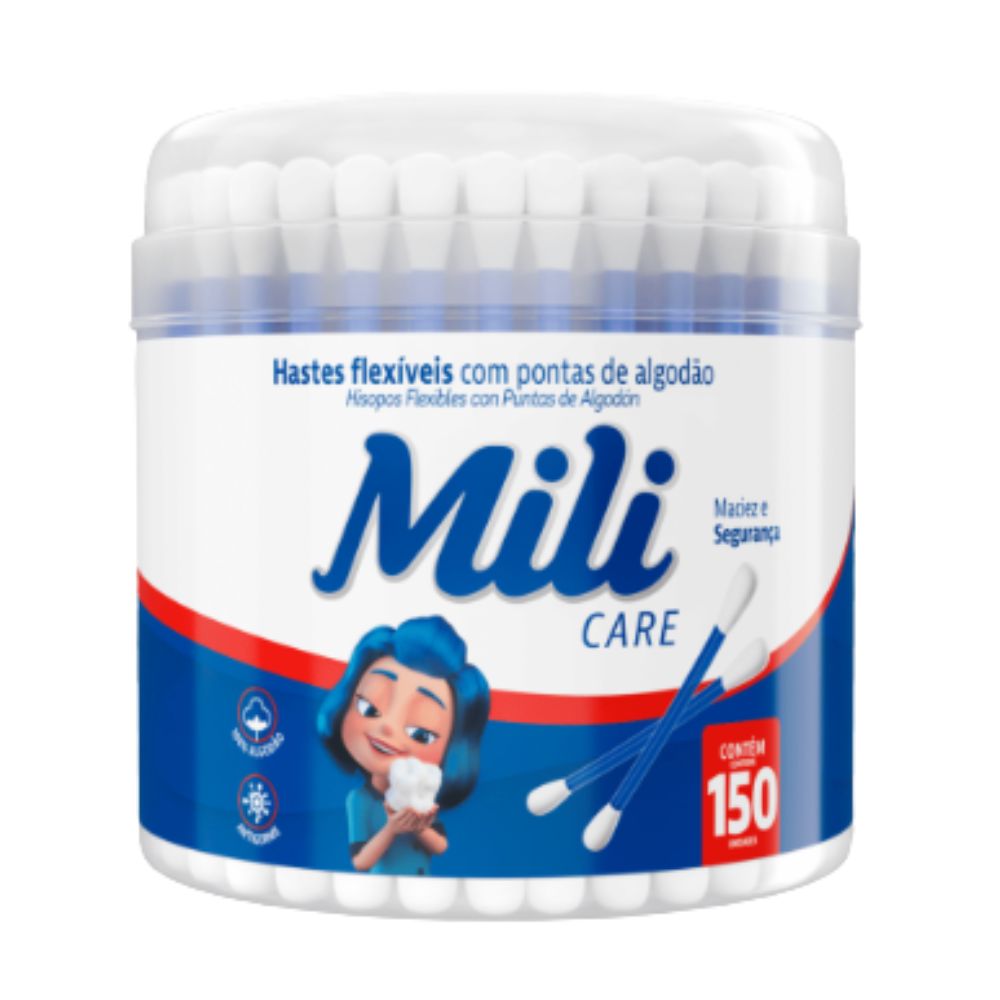 Imagem do produto HASTES FLEXIVEIS MILI POTE COM 150 UNIDADES