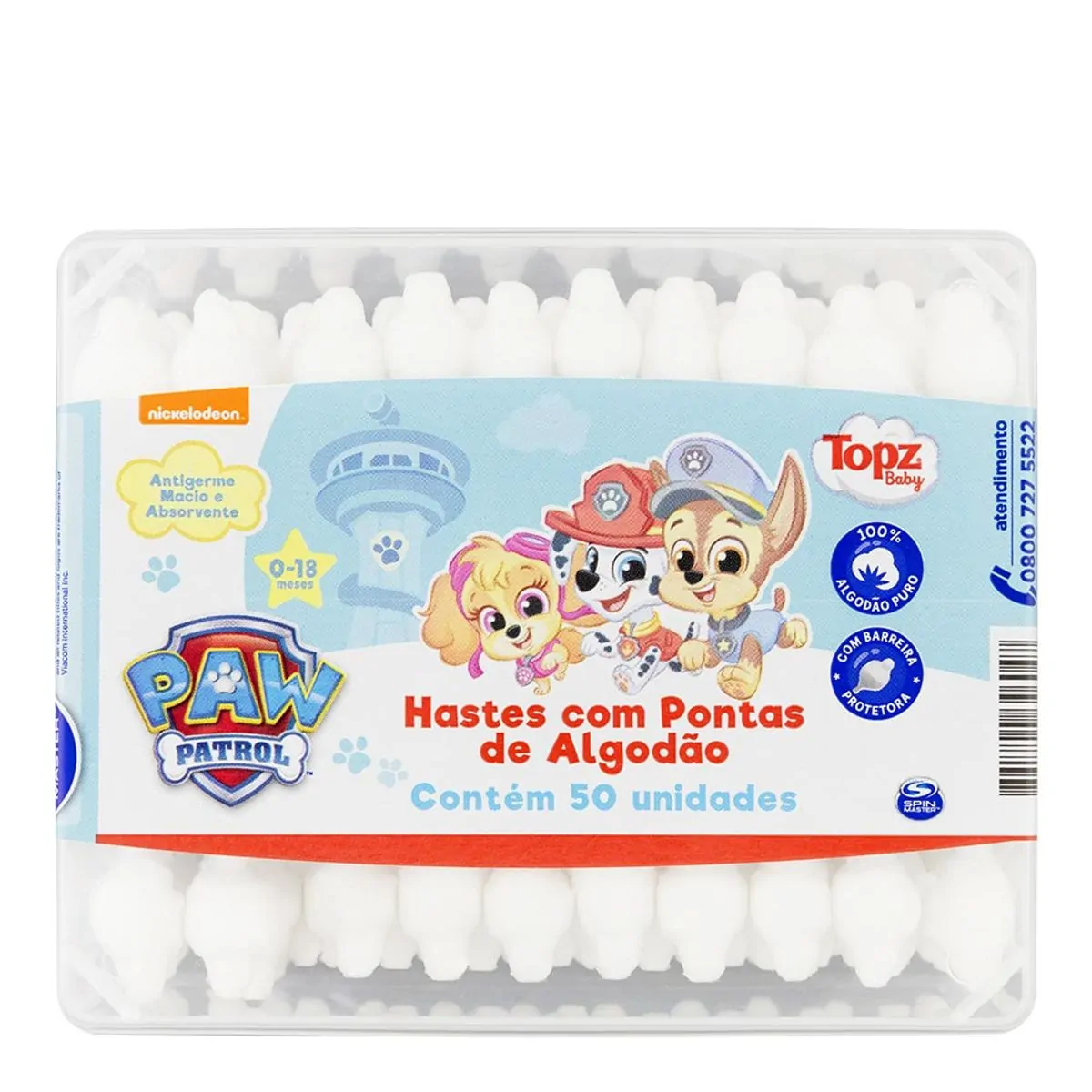 Imagem do produto HASTES FLEXIVEIS TOPZ BABY PATRULHA CANINA COM 50 UNIDADES