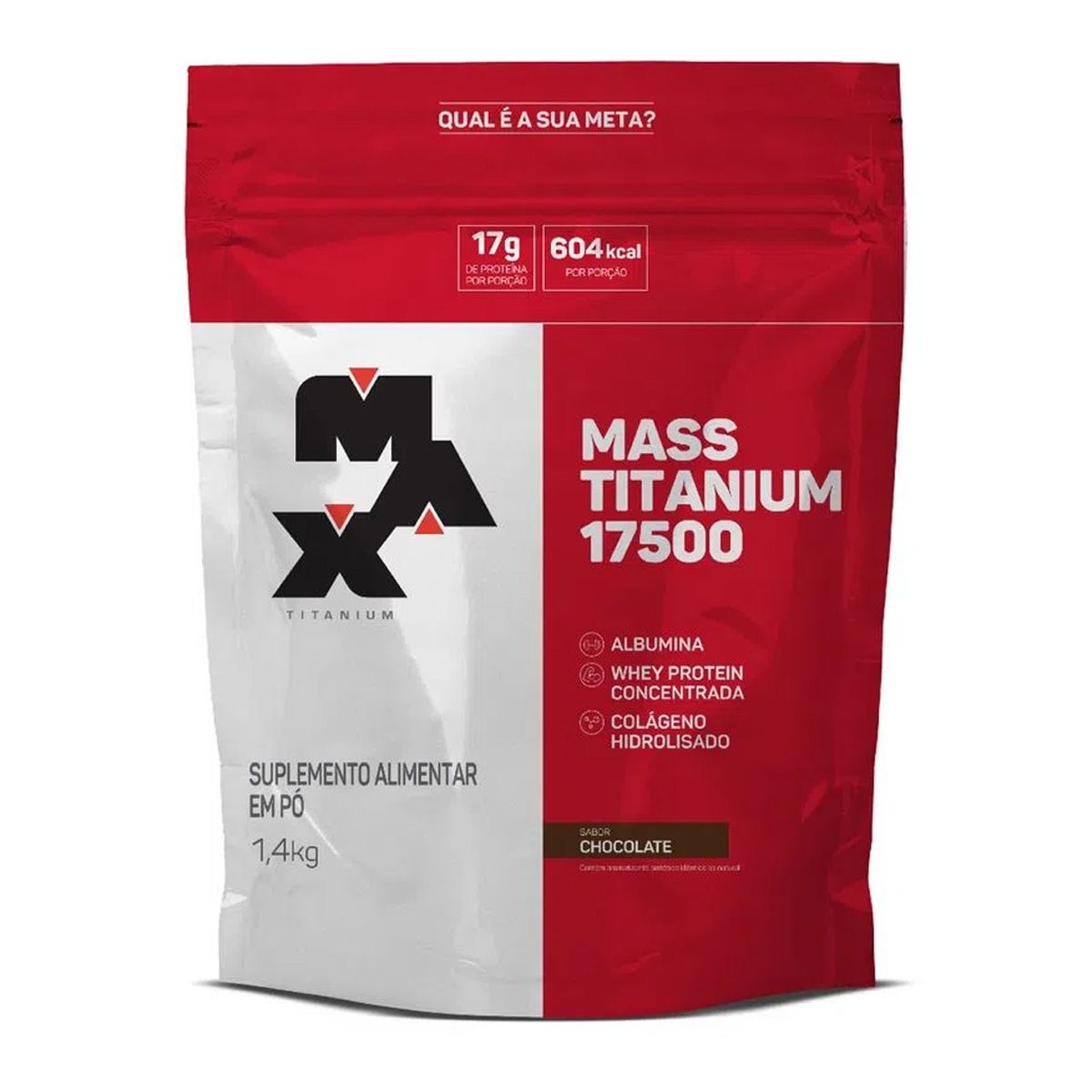 HIPERCALORICO MASS TITANIUM 17500 MAX TITANIUM SABOR CHOCOLATE 1,4KG