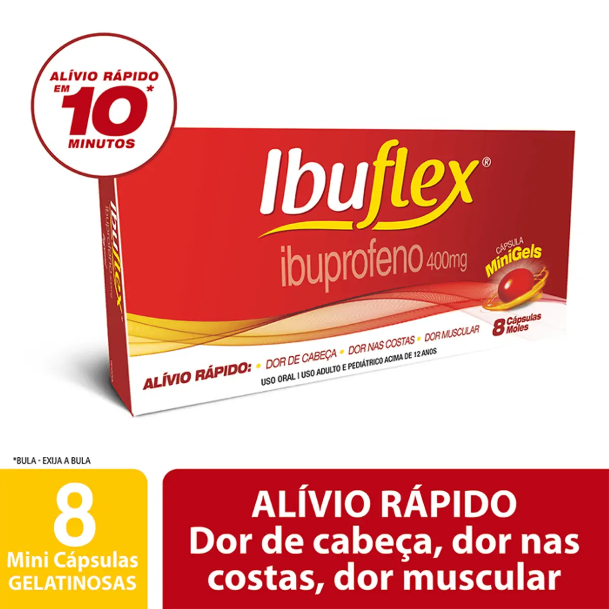 Imagem do produto IBUFLEX 400MG LEGRAND 2 BLISTERES COM 4 CAPSULAS