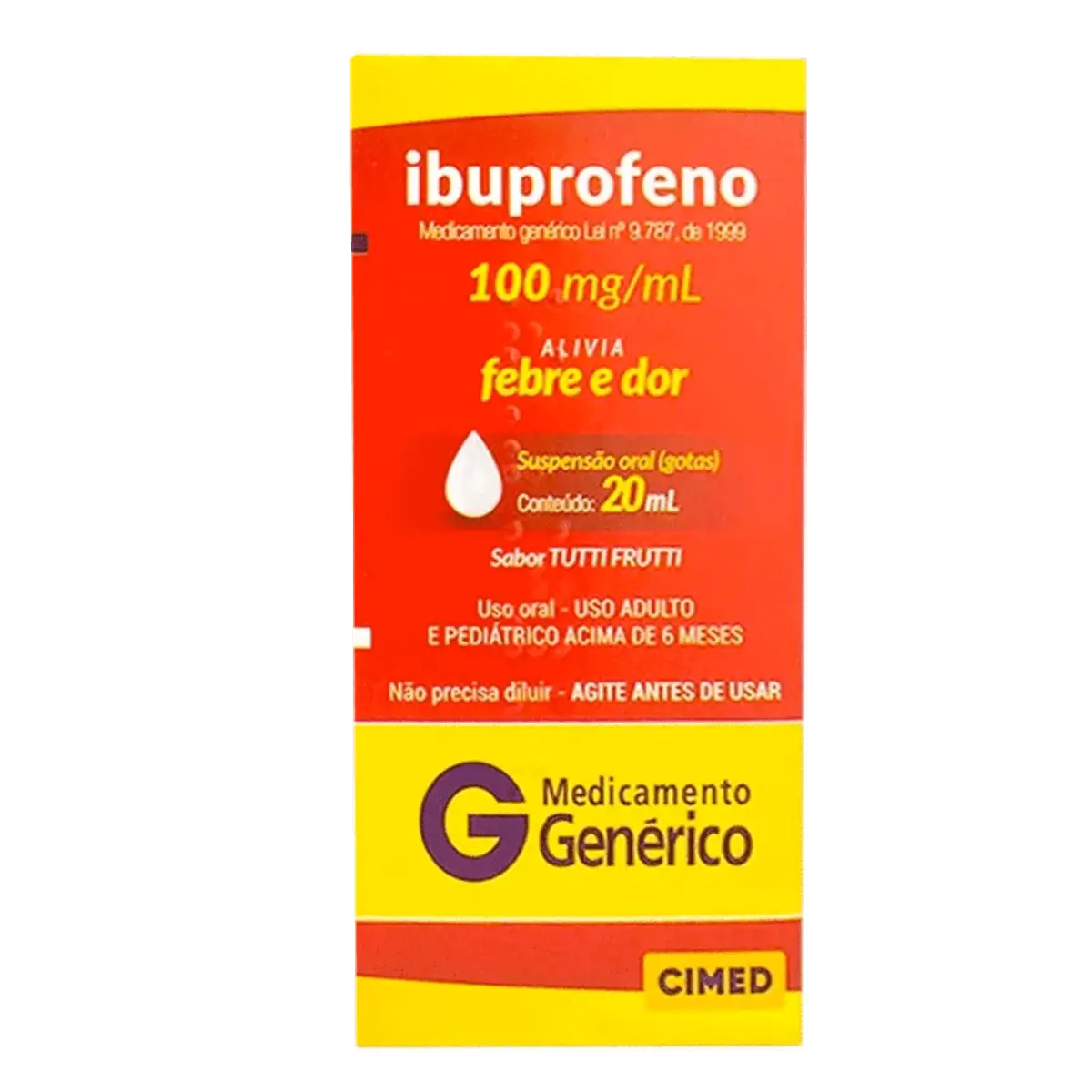 Thumbnail de IBUPROFENO 100MG/ML CIMED SUSPENSAO ORAL 20ML