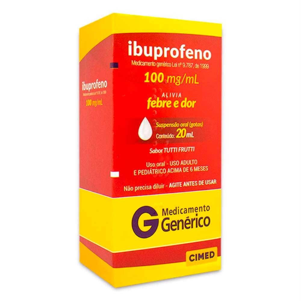 Imagem do produto IBUPROFENO 100MG/ML CIMED SUSPENSAO ORAL 20ML