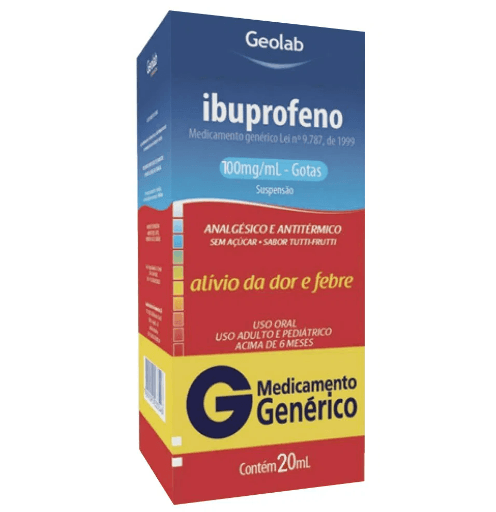 Imagem do produto IBUPROFENO 100MG/ML GEOLAB FRASCO GOTAS COM 20ML