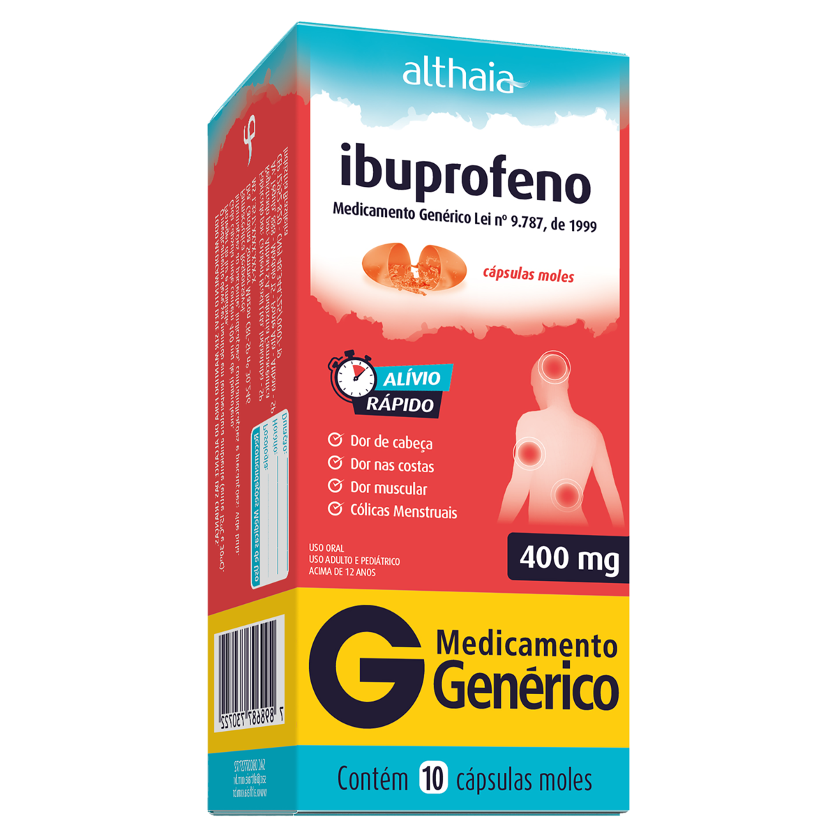 Imagem do produto IBUPROFENO 400MG ALTHAIA CAIXA COM 10 CAPSULAS