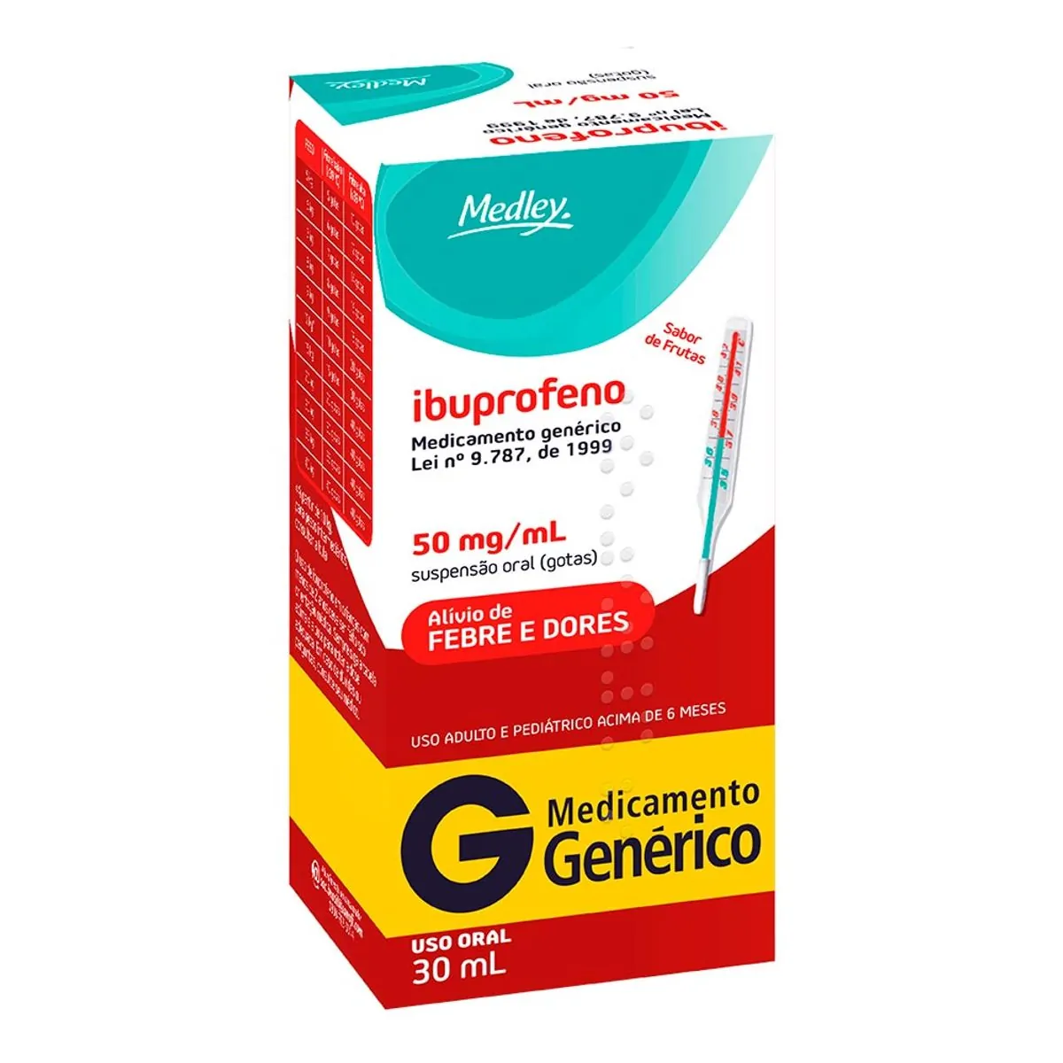 Thumbnail de IBUPROFENO 50MG/ML SANOFI/MEDLEY SUSPENSAO GOTAS 30ML
