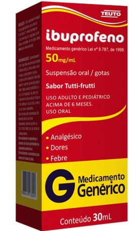 IBUPROFENO 50MG/ML TEUTO SUSPENSAO ORAL GOTAS FRASCO COM 30ML