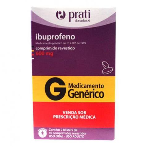Imagem do produto IBUPROFENO 600MG PRATI DONADUZZI CAIXA COM 280 COMPRIMIDOS REVESTIDOS