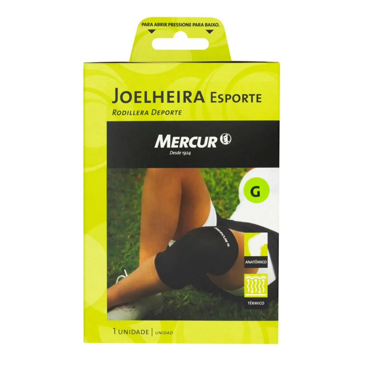 Imagem do produto JOELHEIRA ESPORTE PRETA TAMANHO G MERCUR