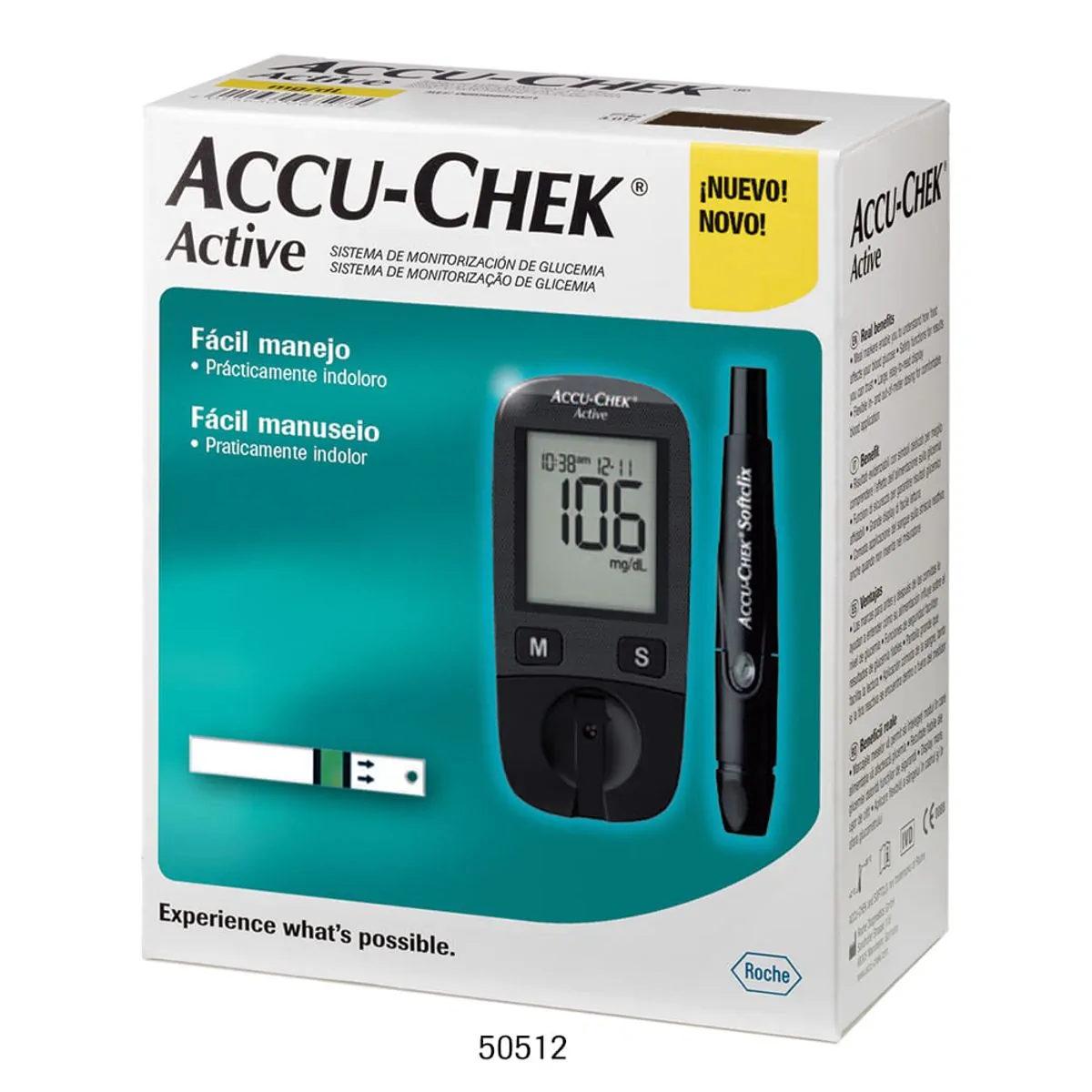 Imagem do produto KIT ACCU-CHEK COM APARELHO, 15 TIRAS E CANETA
