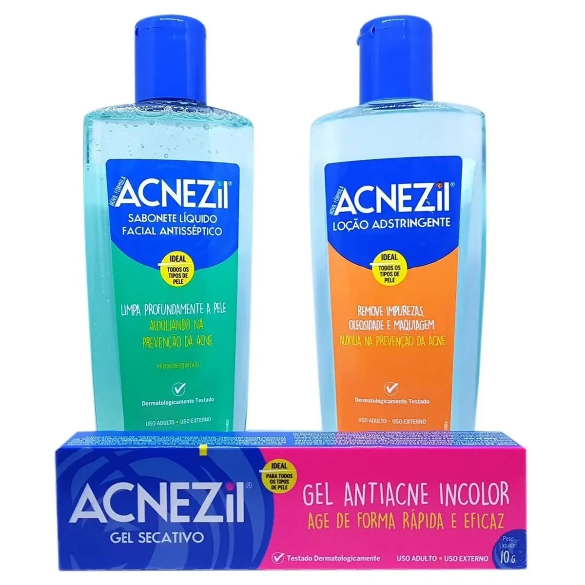 Imagem de KIT ACNEZIL SABONETE LIQUIDO + GEL SECATIVO + LOCAO