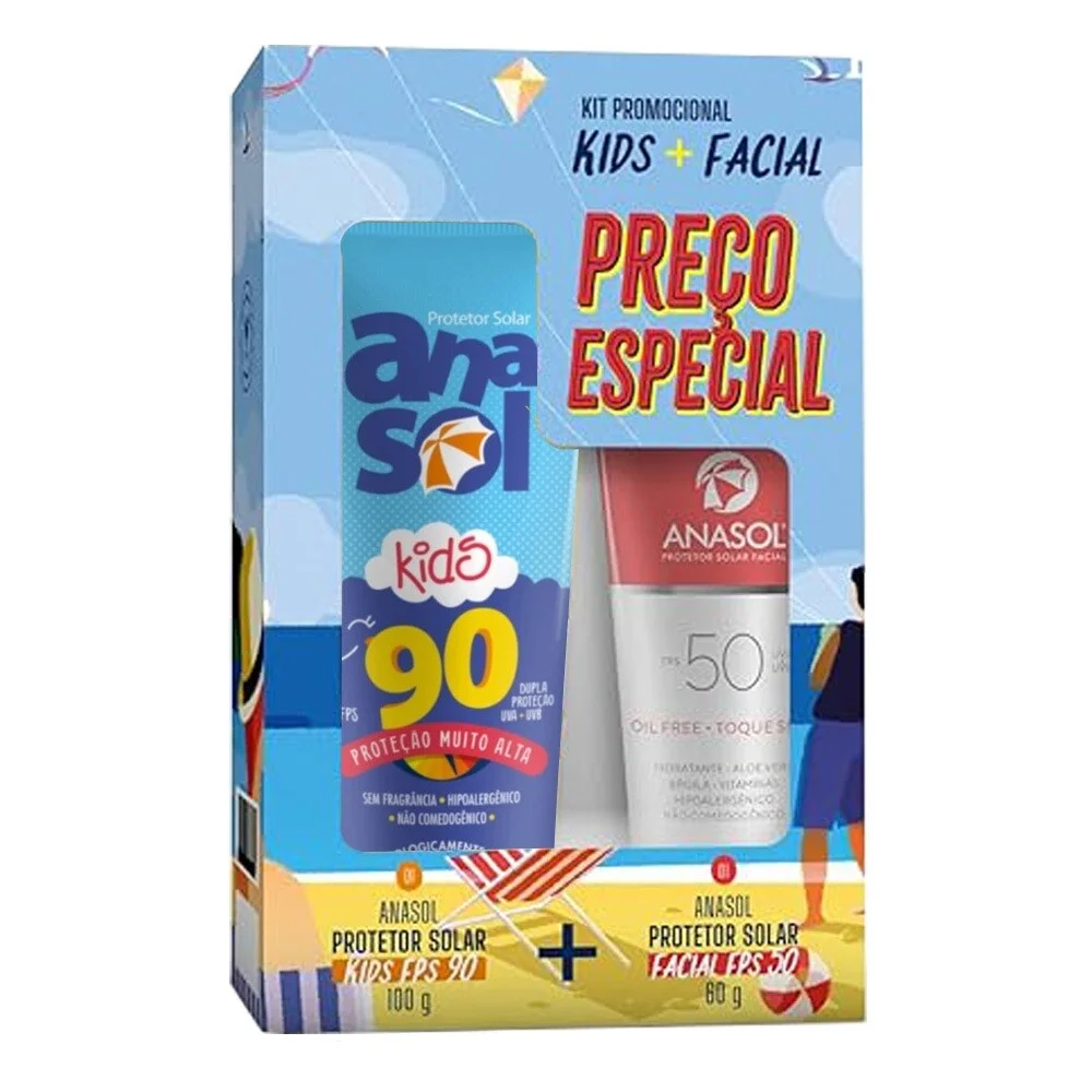 KIT ANASOL PROTETOR SOLAR KIDS FPS90 100G + FPS50 60G