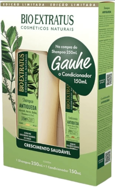 Imagem do produto KIT ANTIQUEDA BIO EXTRATUS JABORANDI SHAMPOO 250ML + CONDICIONADOR 150ML