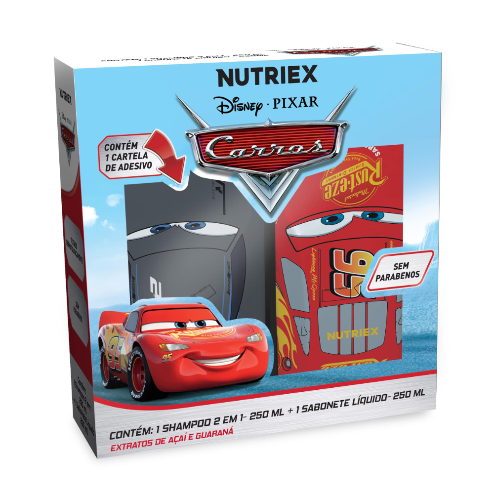 Imagem do produto KIT CARROS (SHAMPOO 2 EM 1 250ML + SABONETE LIQUIDO 250ML) NUTRIEX