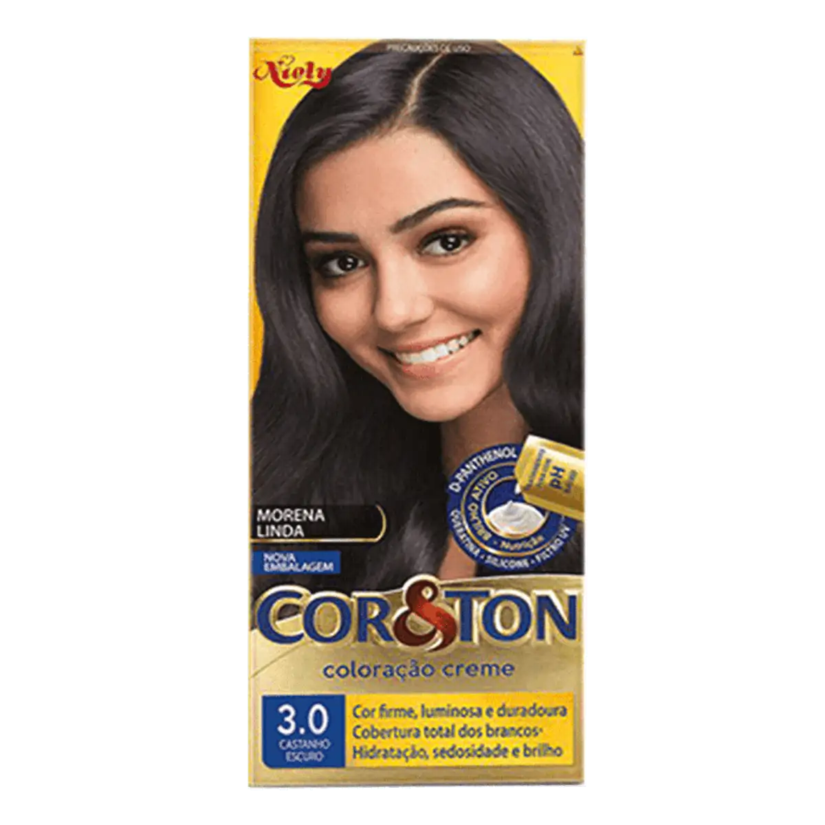 Imagem do produto KIT COLORACAO CREME NIELY COR & TON 3.0 CASTANHO ESCURO