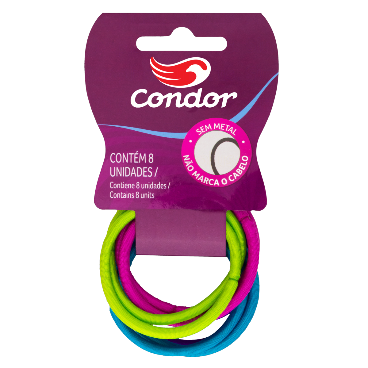 Imagem do produto KIT COM 12 ELASTICOS FINOS COLORIDOS