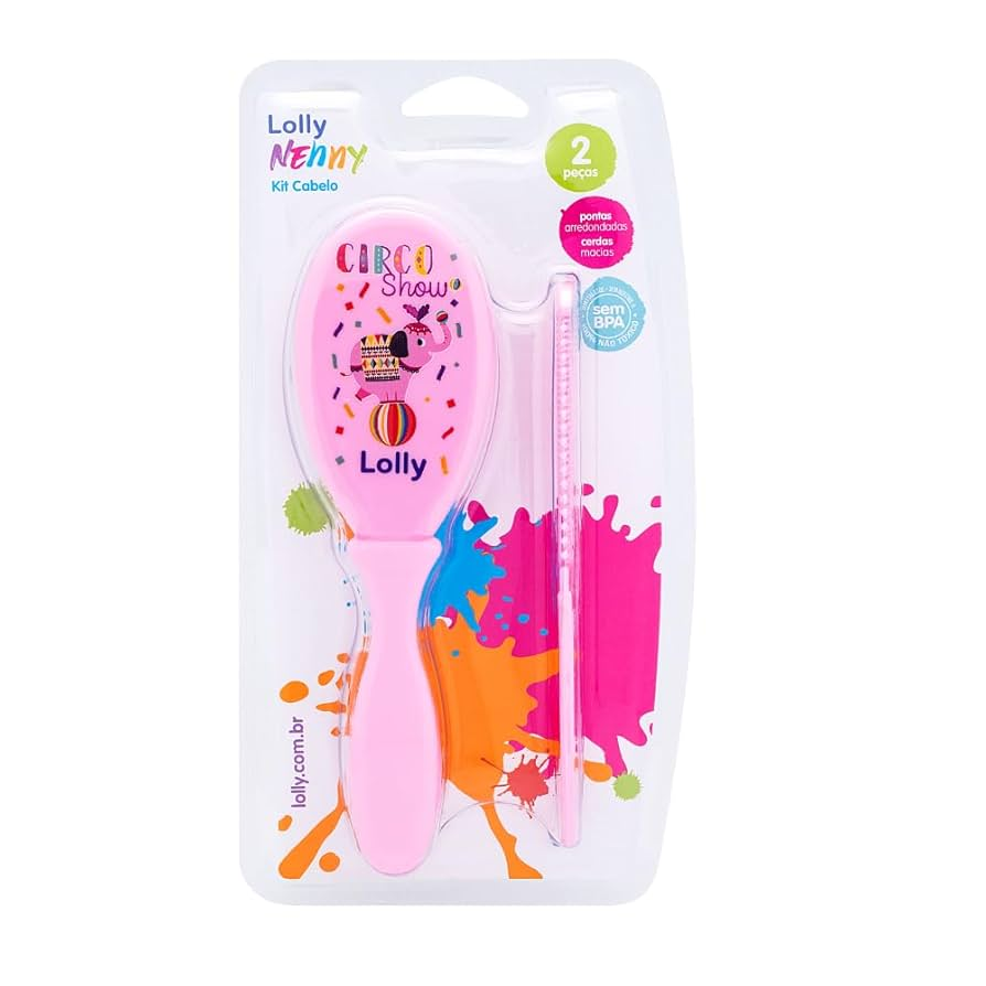 Imagem principal de KIT DE CABELO LOLLY TIP COM 2 UNIDADES ROSA