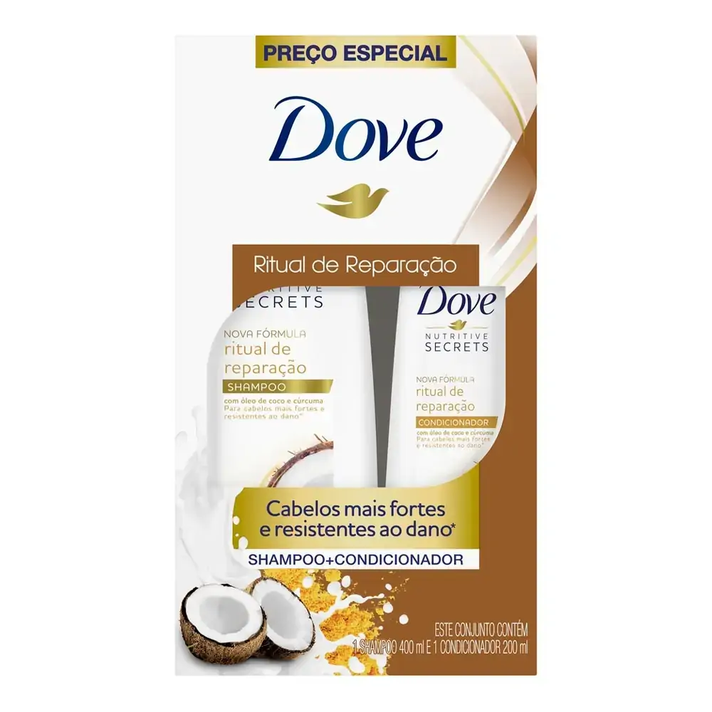 Imagem do produto KIT DOVE RITUAL DE REPARACAO SHAMPOO 400ML + CONDICIONADOR 200ML