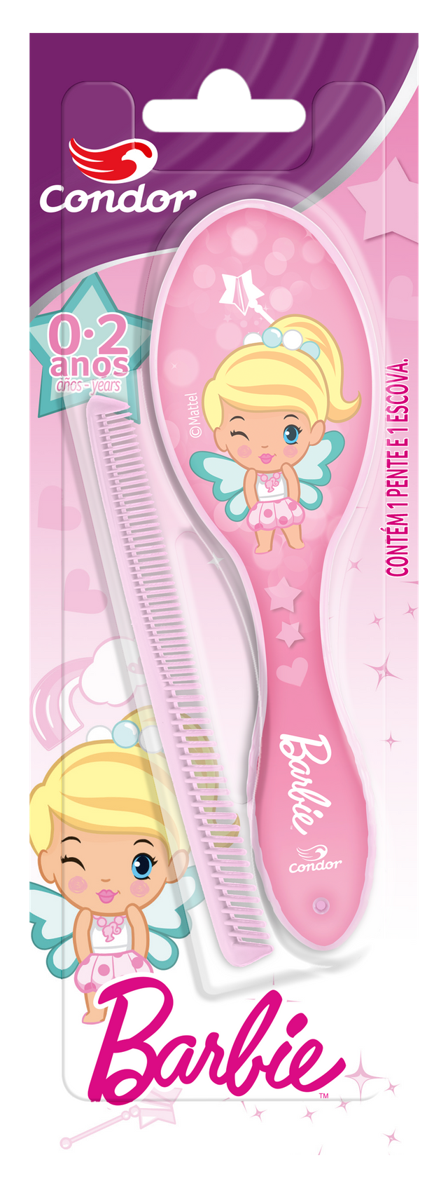 Imagem do produto KIT ESCOVA DE CABELO E PENTE BABY BARBIE