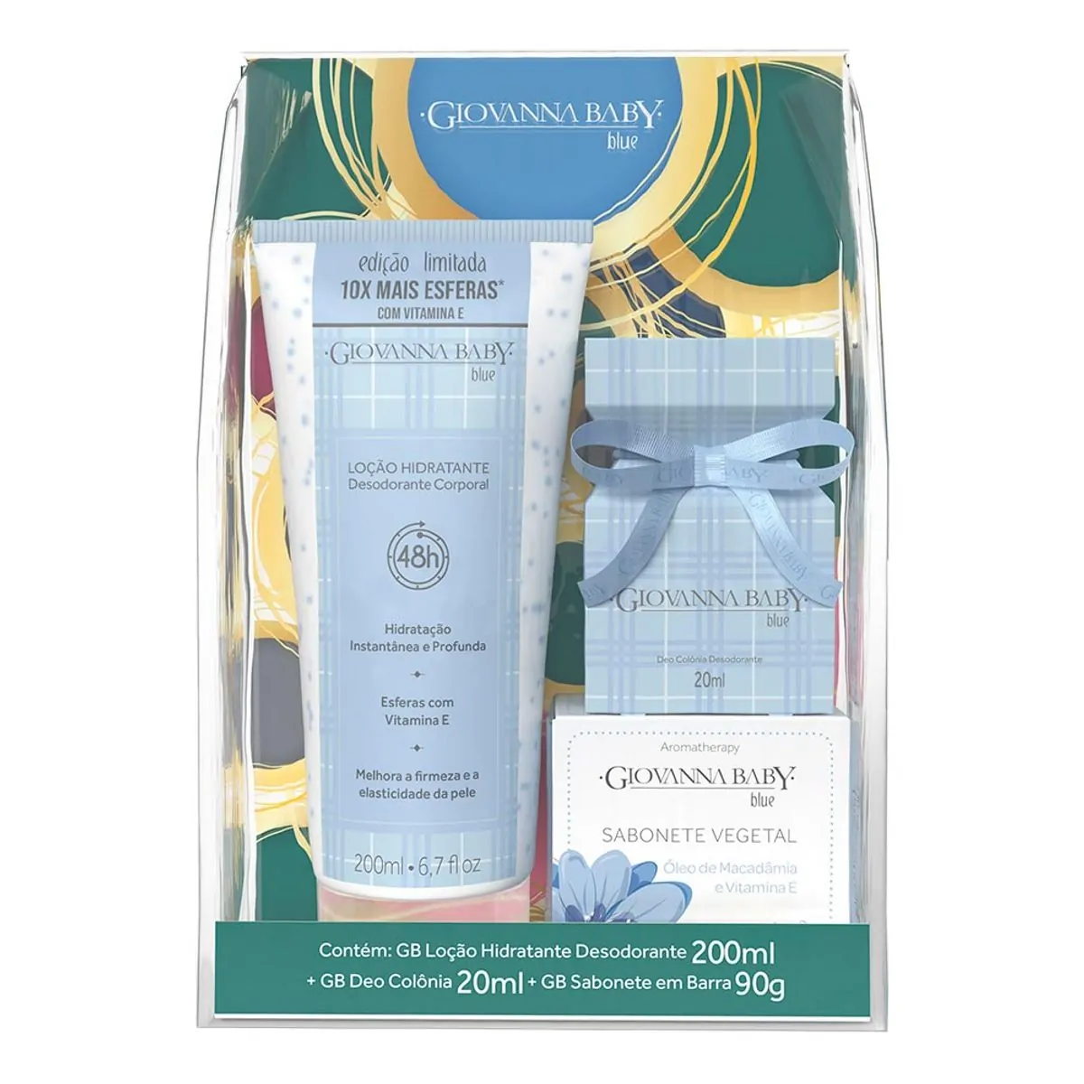 Imagem do produto KIT GIOVANNA BABY BLUE COLONIA, LOCAO E SABONETE COM NECESSAIRE