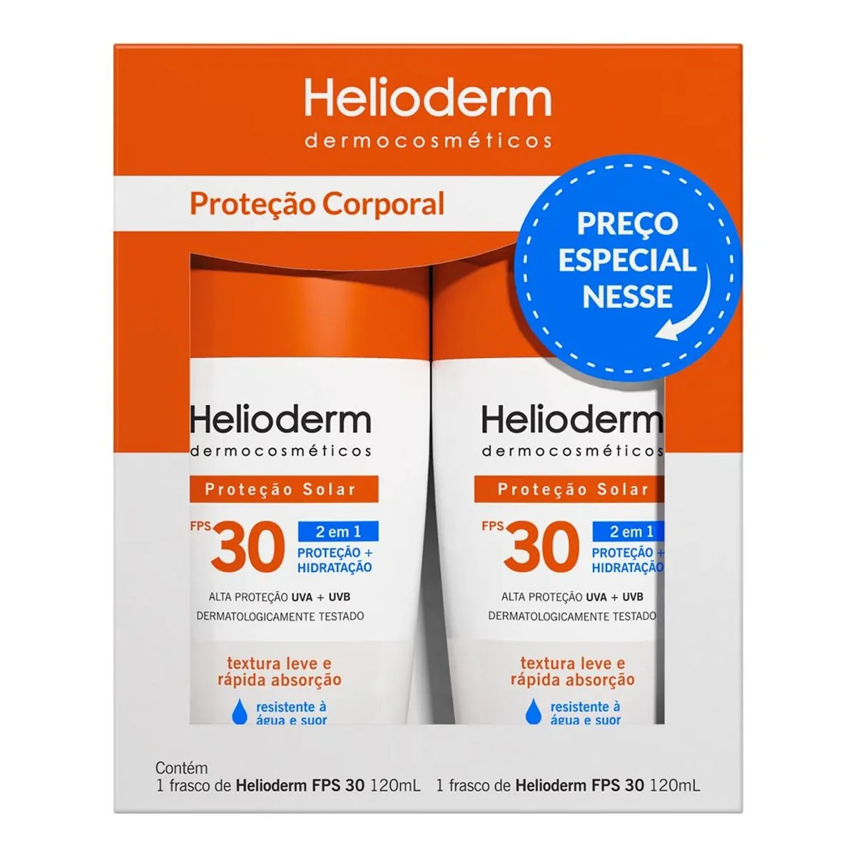 Imagem do produto KIT HELIODERM FPS30 2 UNIDADES DE 120ML