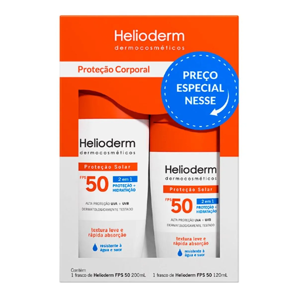 Imagem do produto KIT HELIODERM FPS50 200ML + 120ML