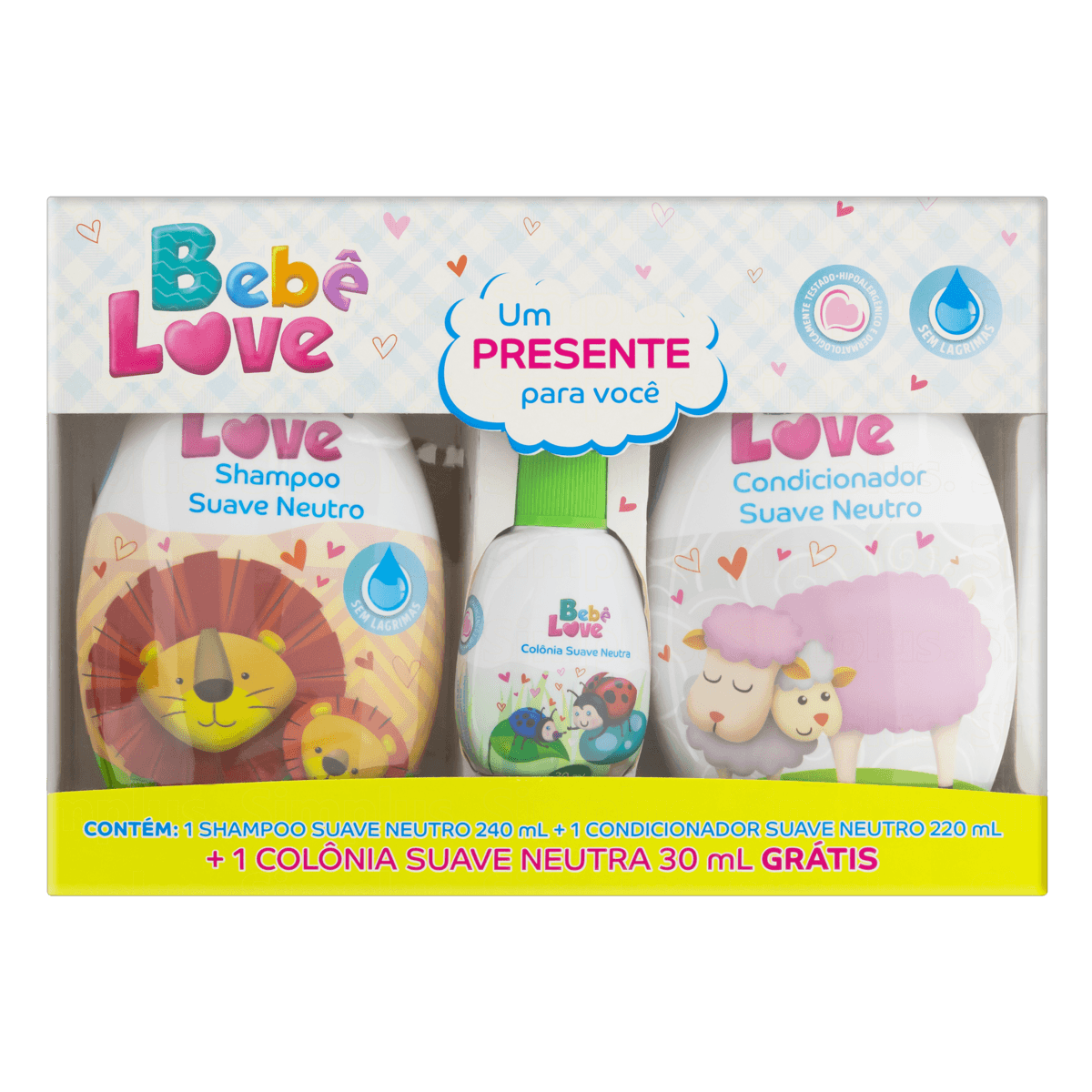 Imagem do produto KIT INFANTIL NUTRIEX BEBE LOVE SHAMPOO 240ML, CONDICIONADOR 220ML E COLONIA