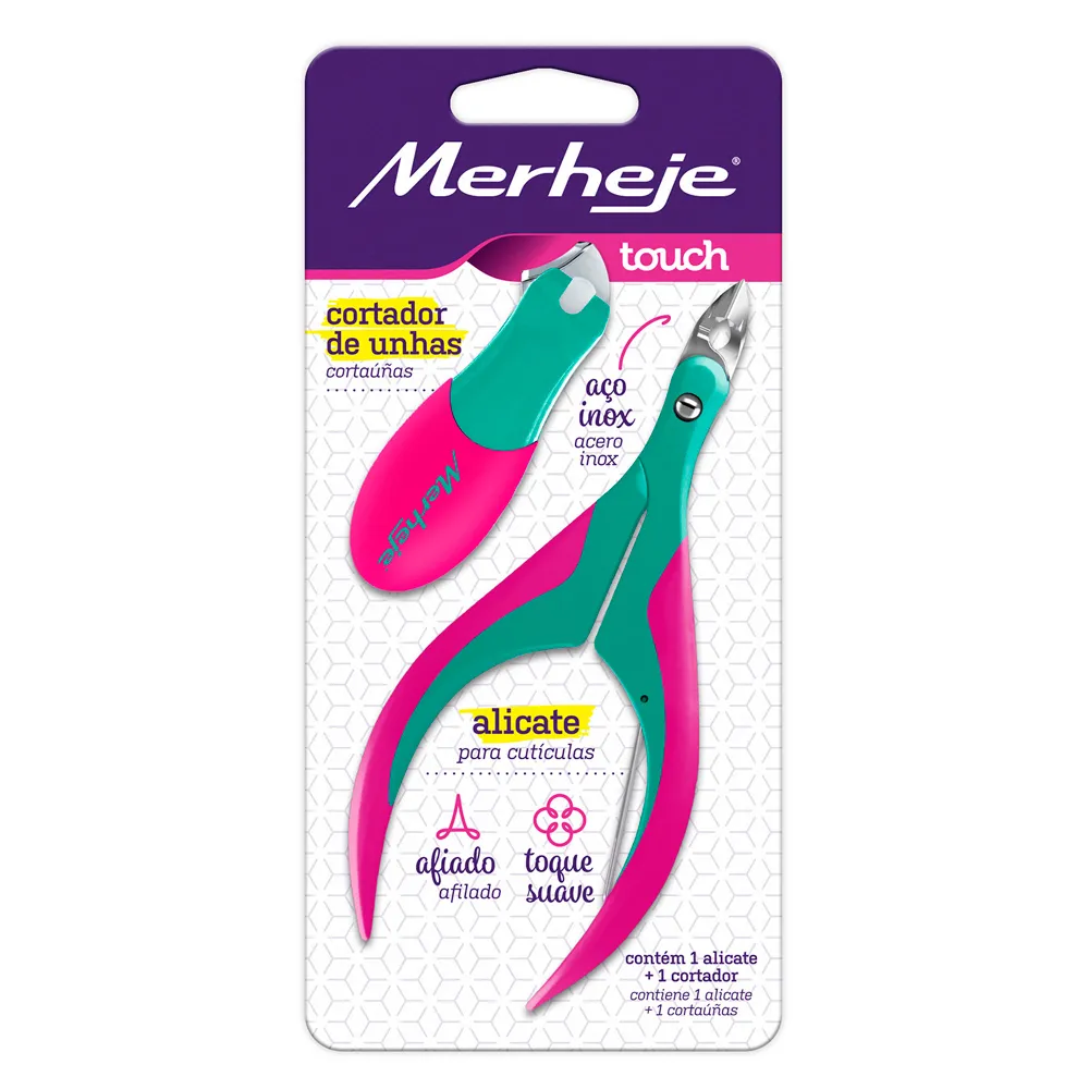 Imagem do produto KIT MANICURE MERHEJE ALICATE DE CUTICULA E CORTADOR DE UNHAS