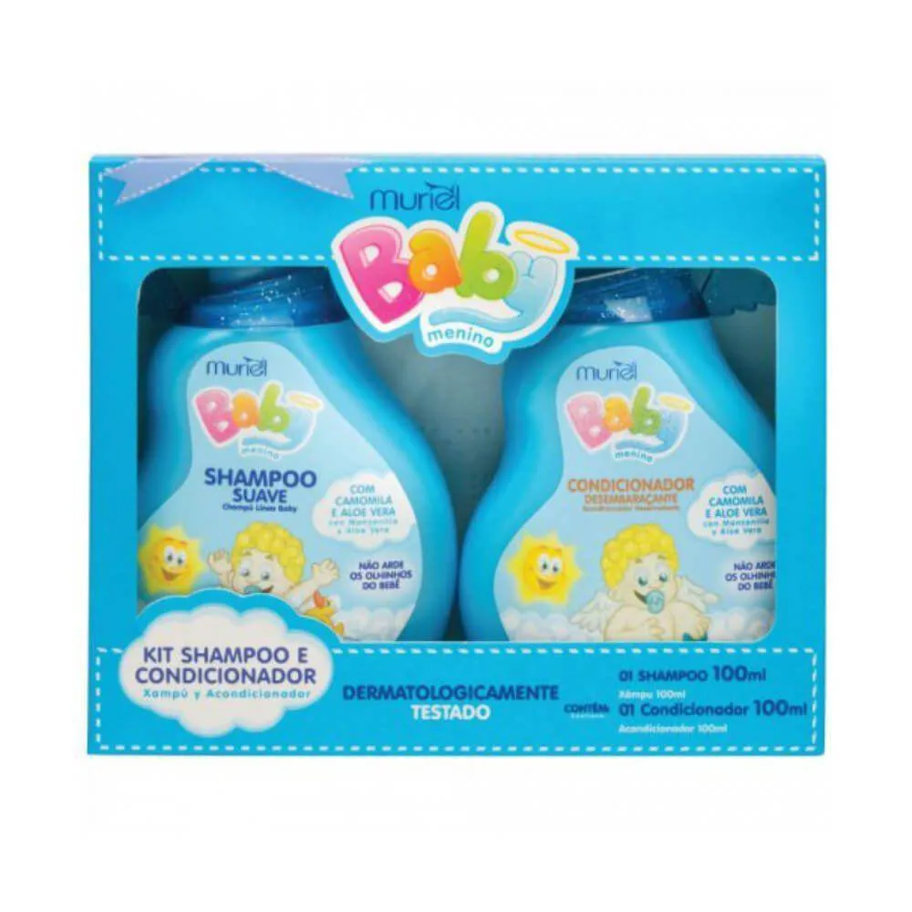 Imagem do produto KIT MURIEL BABY SHAMPOO E CONDICIONADOR 100ML MENINO