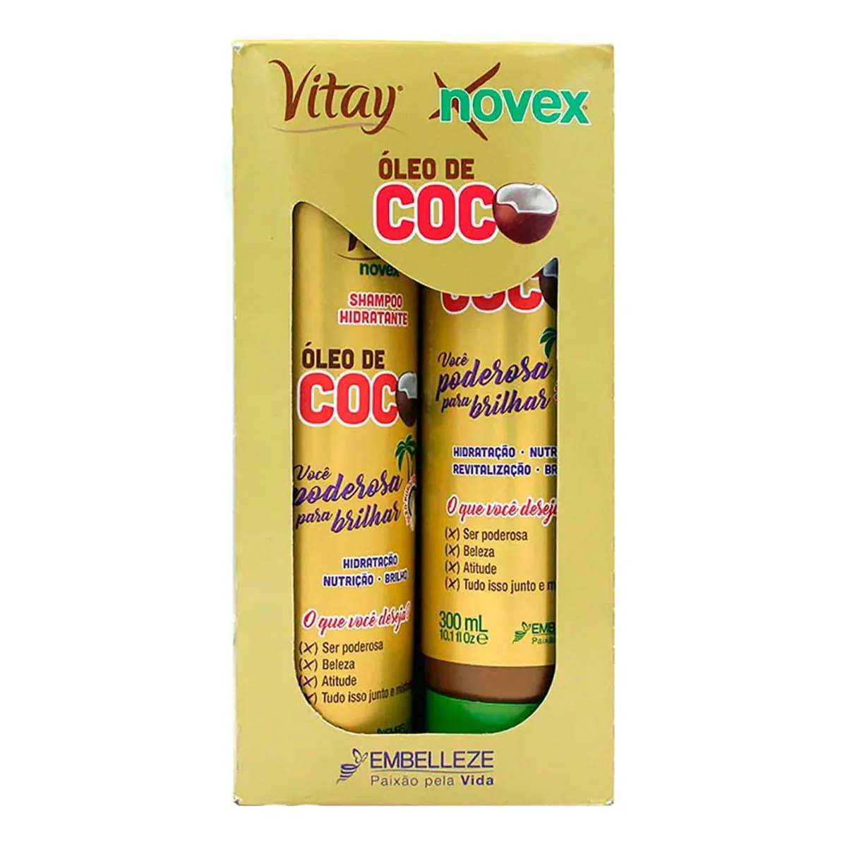 Imagem do produto KIT NOVEX OLEO DE COCO SHAMPOO E CONDICIONADOR 300ML
