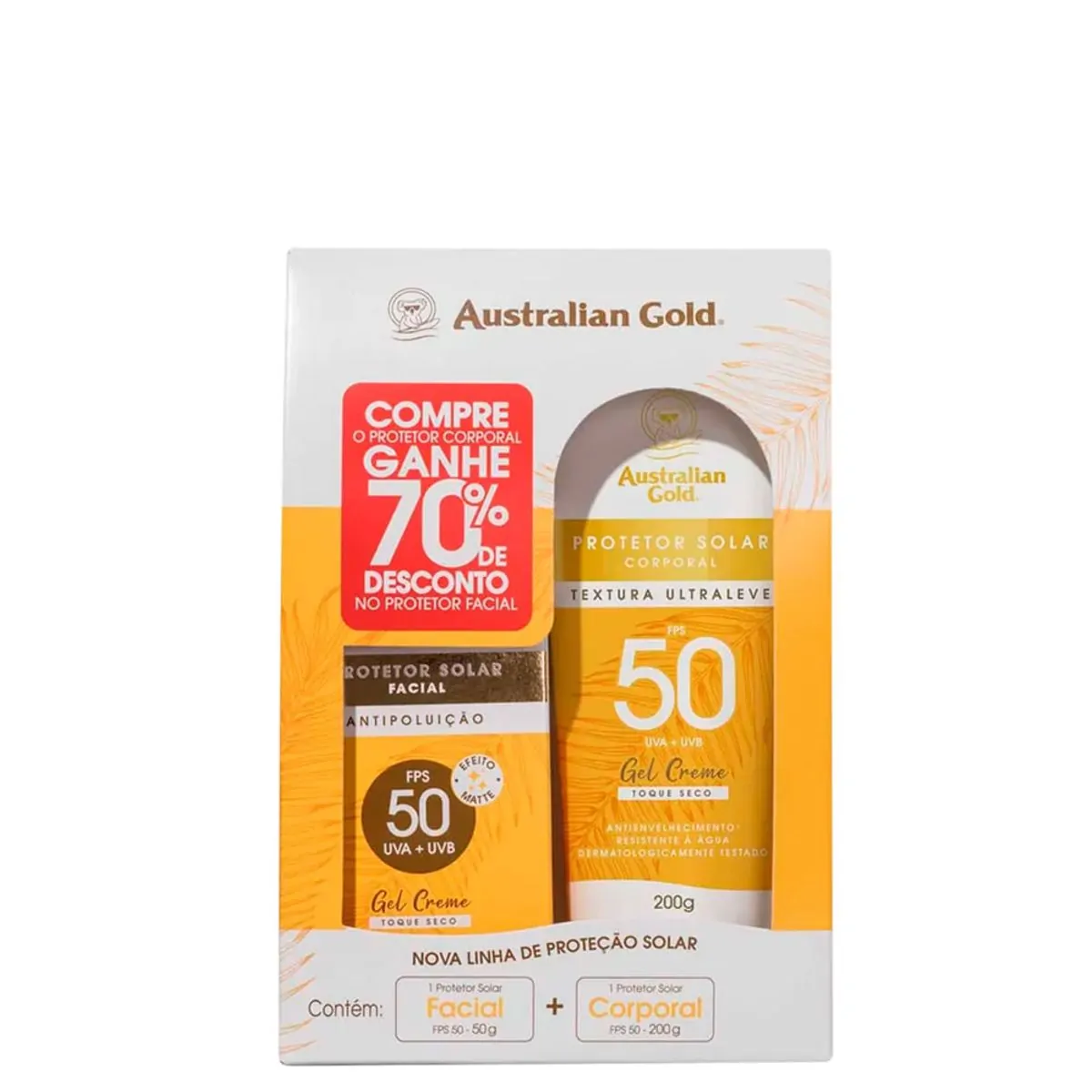 Imagem do produto KIT PROTETOR SOLAR CORPO+ROSTO FPS50