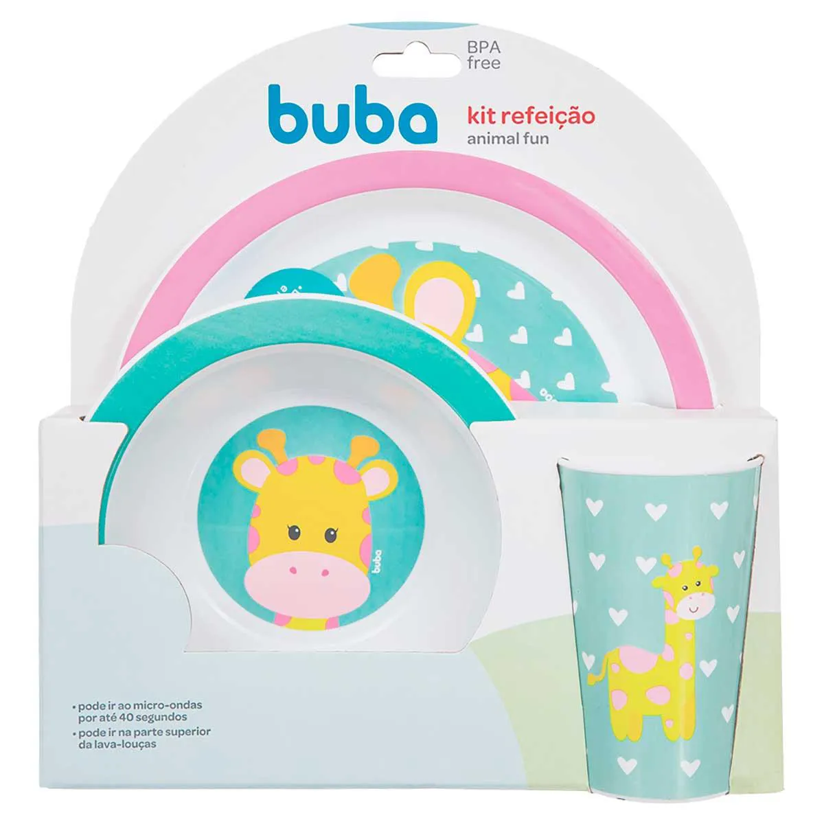 Imagem do produto KIT REFEICAO BUBA ANIMAL FUN GIRAFA
