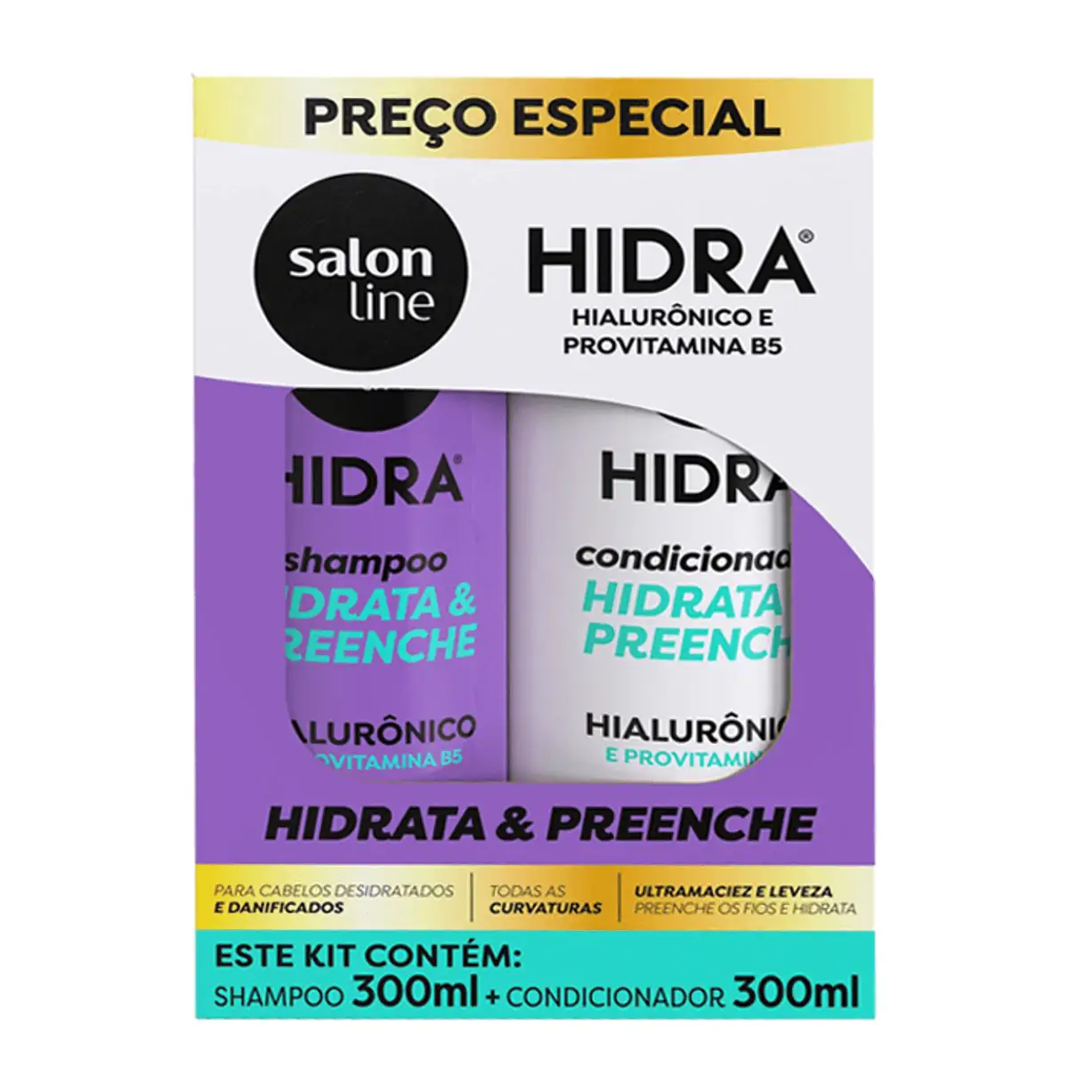 Imagem do produto KIT SALON LINE HIALURONICO SHAMPOO E CONDICIONADOR 300ML
