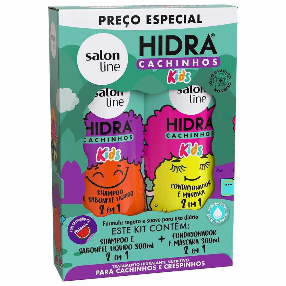 Imagem do produto KIT SALON LINE SHAMPOO E CONDICIONADOR HIDRA CACHOS KIDS 300ML